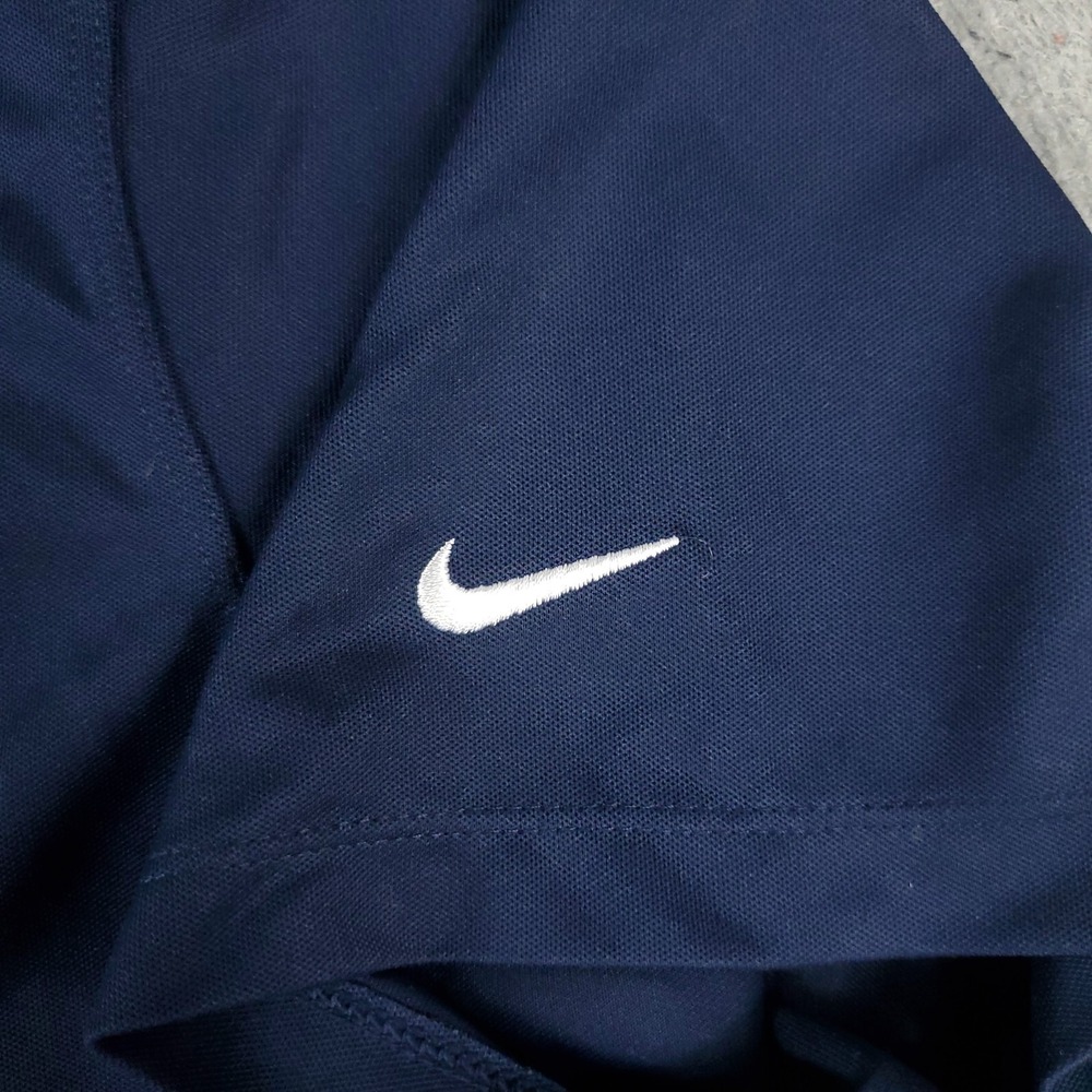 Nike Polo Shirt Mens XL Blue Swoosh Dri Fit Golf Casual Short Sleeve * - Picture 3 of 7